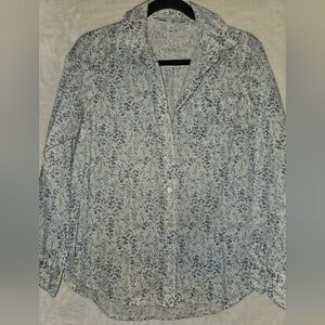 Old Navy Floral Button-Up Cotton Blouse – Size Small, 100% Cotton (Approx. 20.5”